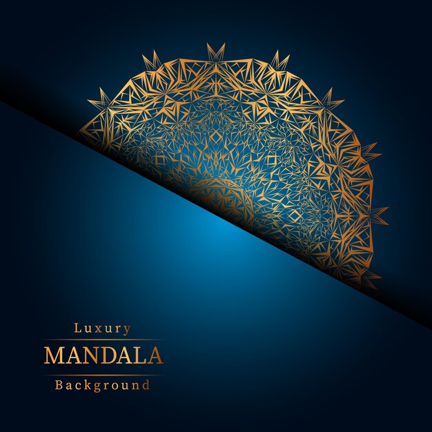 Creatieve luxe mandala achtergrond met gouden