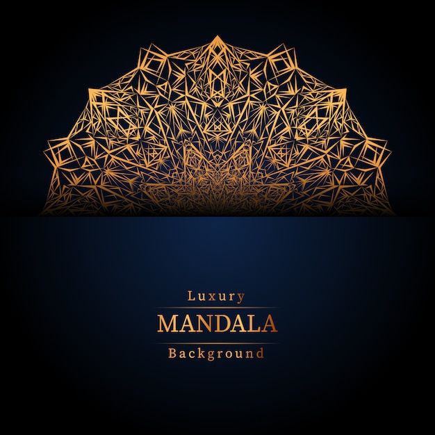 Creatieve luxe mandala achtergrond met gouden