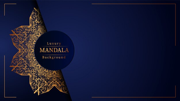 Creatieve luxe mandala achtergrond met gouden