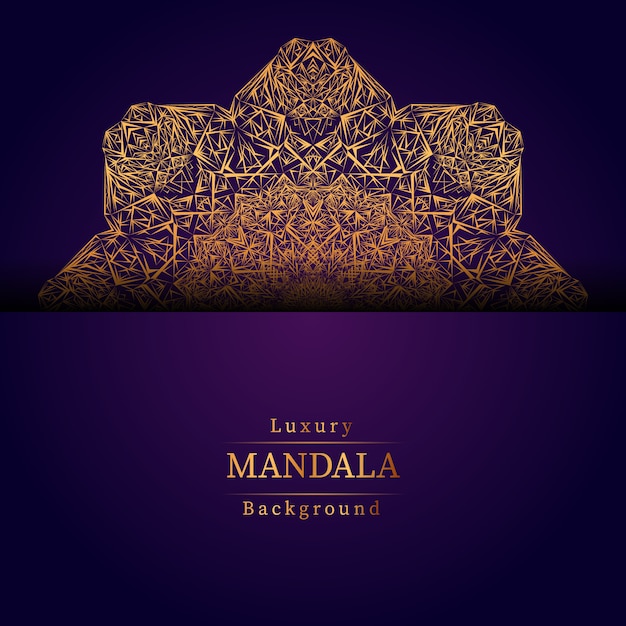 Creatieve luxe mandala achtergrond met gouden