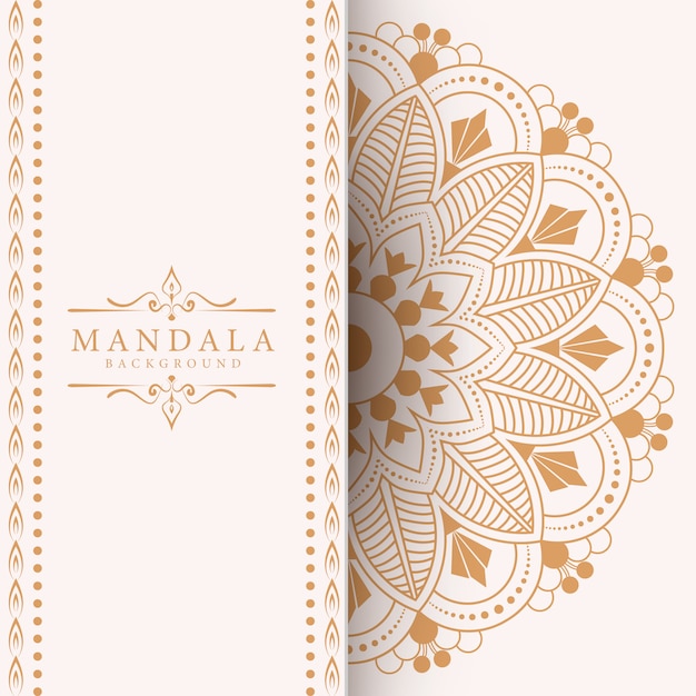 Vector creatieve luxe mandala achtergrond