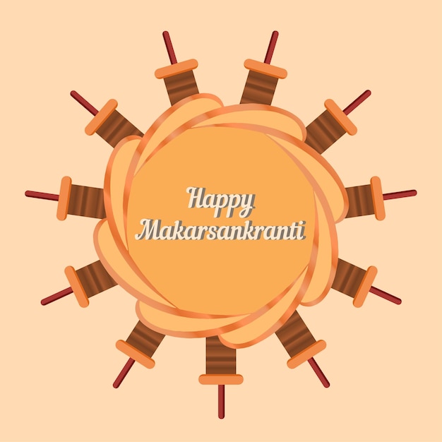 Creatieve makar sankranti vectorillustratie