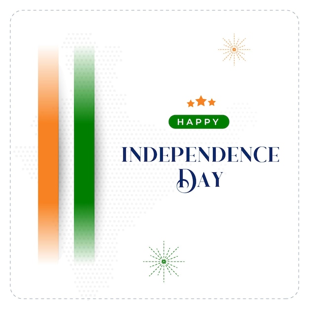 Vector creatieve minimale indiase onafhankelijkheidsdag flyer