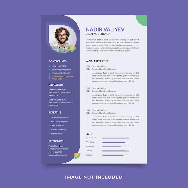 Creatieve minimalistische cv-sjablonen