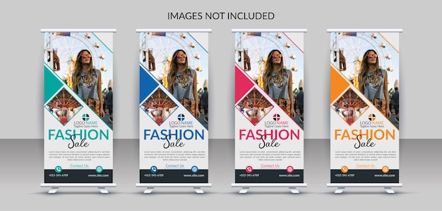 Vector creatieve mode roll-up bannersjabloon