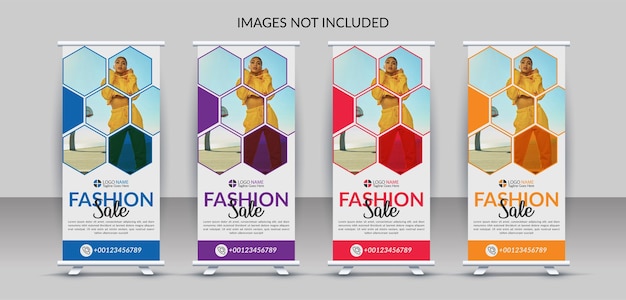 creatieve mode roll-up bannersjabloon