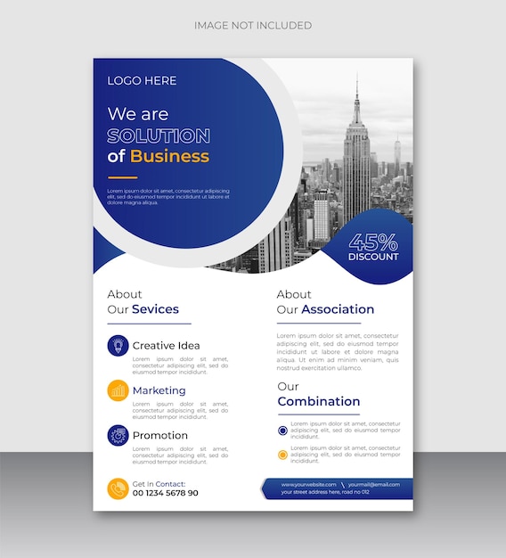 Creatieve moderne business flyer ontwerpsjabloon