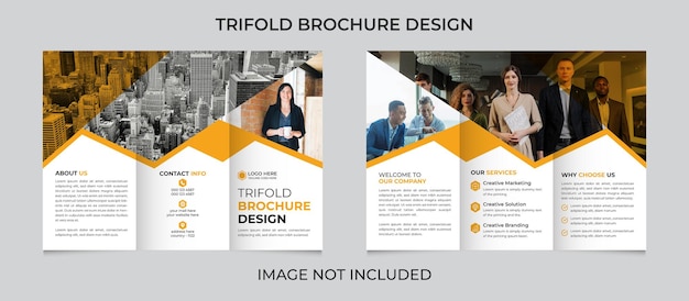 Creatieve moderne driebladige brochure ontwerpsjabloon