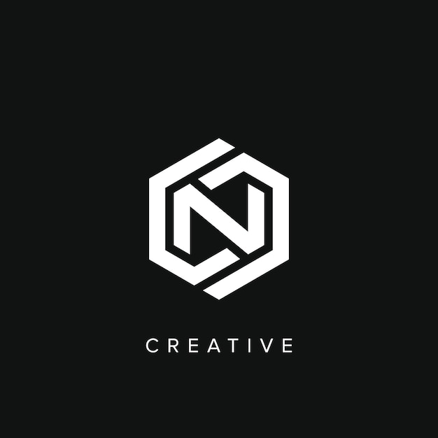 Creatieve moderne en eenvoudige letter SN NS initialen logo-ontwerp