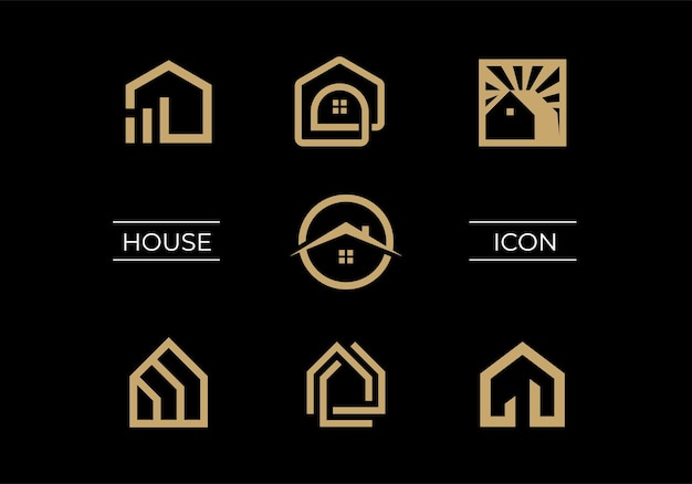 creatieve moderne huis logo icoon ontwerp collectie