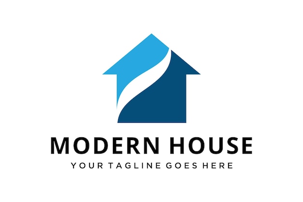 Creatieve moderne illustratie minimalistische huis teken logo ontwerpsjabloon