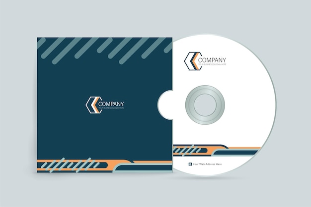 Creatieve moderne professionele zakelijke cd-omslagsjabloon