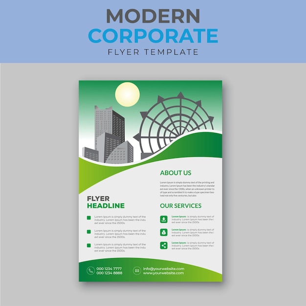 Creatieve moderne zakelijke flyer, bedrijfsflyer of digitale marketingflyer.