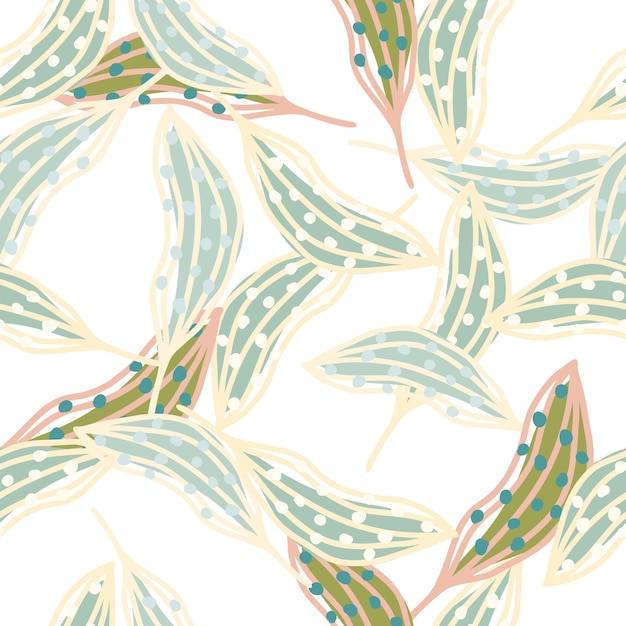 Creatieve organische lijn laat naadloos patroon achter Modern botanisch behang