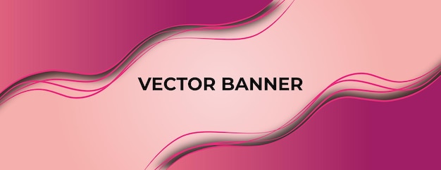 Vector creatieve paarse golf vloeiende banner