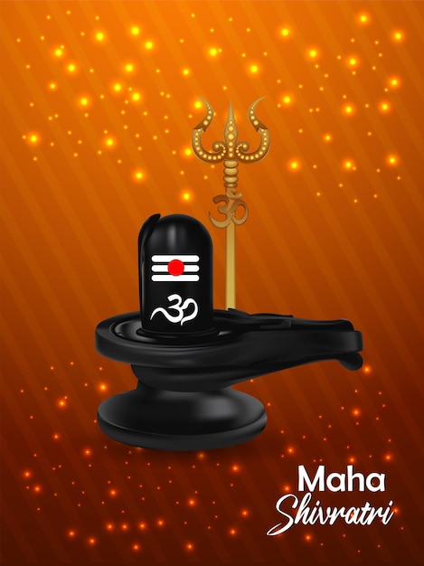 Vector creatieve poster lord shiva voor maha shivratri-viering