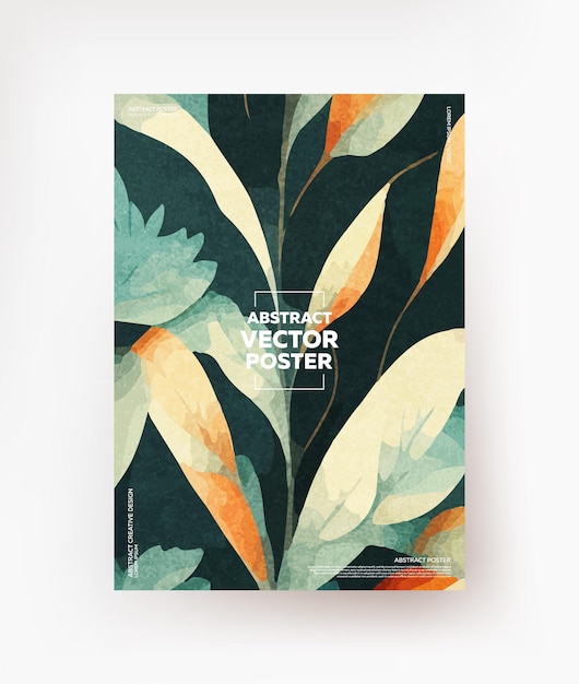 Creatieve poster met folders in vintage-stijl. Vector.