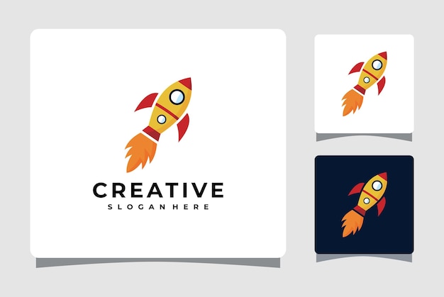 Creatieve raket Logo sjabloonontwerp inspiratie