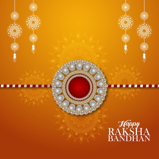 Creatieve rakhi voor happy indian festival happy raksha bandhan