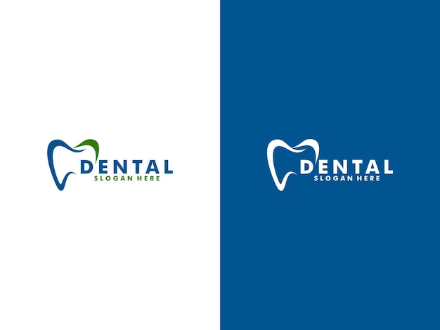 Creatieve tandheelkundige kliniek logo vector abstracte tandheelkundige symboolpictogram met moderne ontwerpstijl
