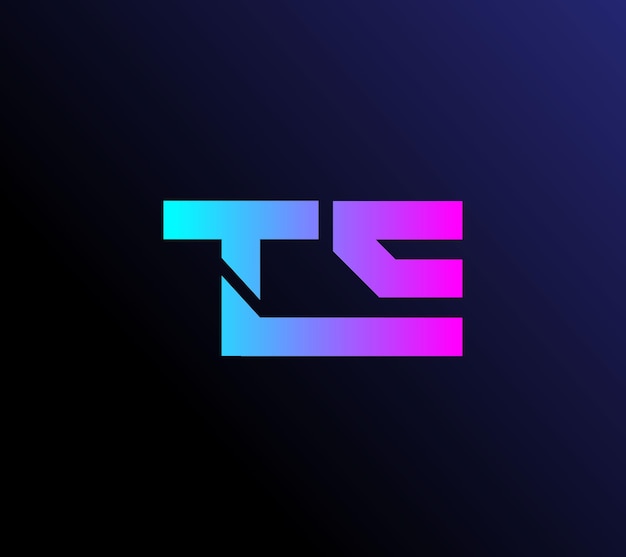 Creatieve TE brieven logo, pictogram ontwerp sjabloon vector, bedrijfslogo van het einde van het bedrijf.