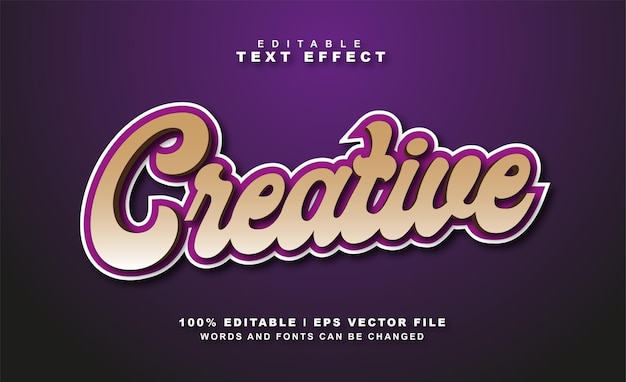 Creatieve teksteffect gratis vector