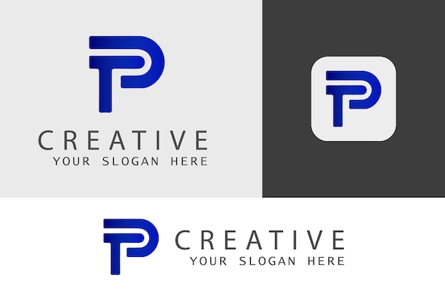 creatieve tp-briefsjabloon met logo