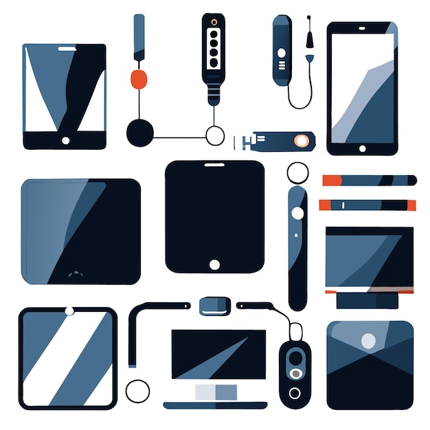 Creatieve vectorillustratie van moderne gadgets