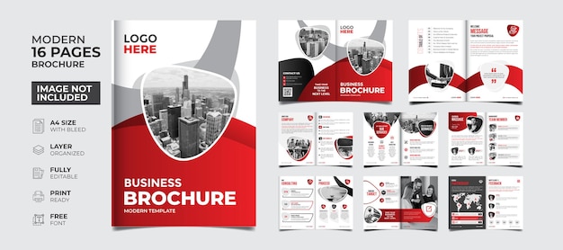 Vector creatieve versterker moderne zakelijke multifunctionele brochure sjabloon