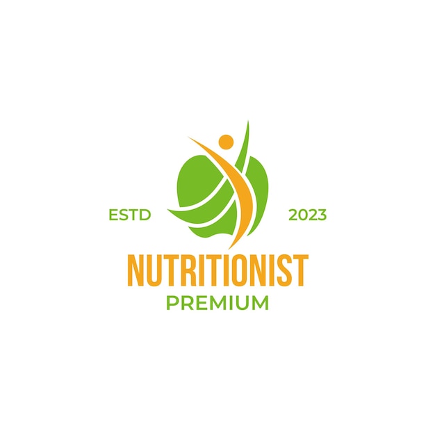 Creatieve voedingsdeskundige logo ontwerp vector illustratie symboolpictogram