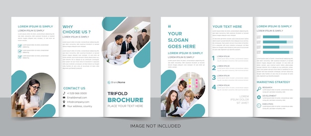 Creatieve zakelijke driebladige brochuremalplaatje