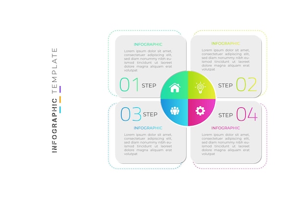 Creatieve zakelijke infographic-optie en presentatieontwerp