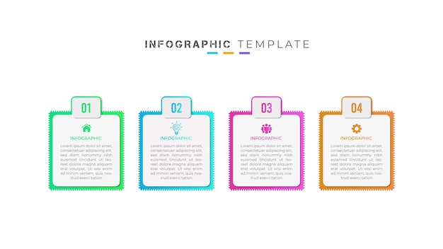 Creatieve zakelijke infographic tijdlijn en presentatie-element