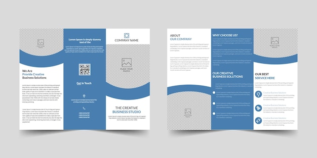 Vector creatieve zakelijke moderne zakelijke driebladige brochure sjabloon a4-formaat brochure