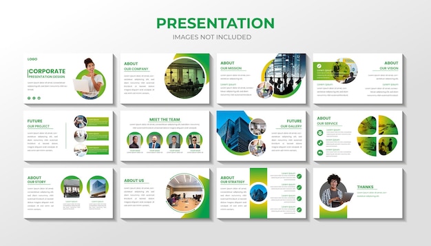 Creatieve zakelijke powerpoint-presentatiesjabloon premium vector