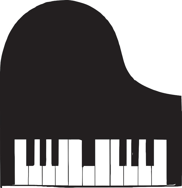 Vettore creazione di harmony piano vector logo design icon