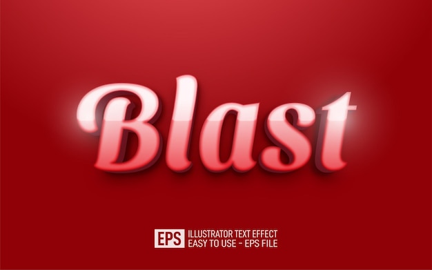 Creative 3D Blast bewerkbare teksteffectsjabloon