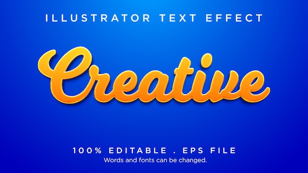 Creative 3d editable text effect