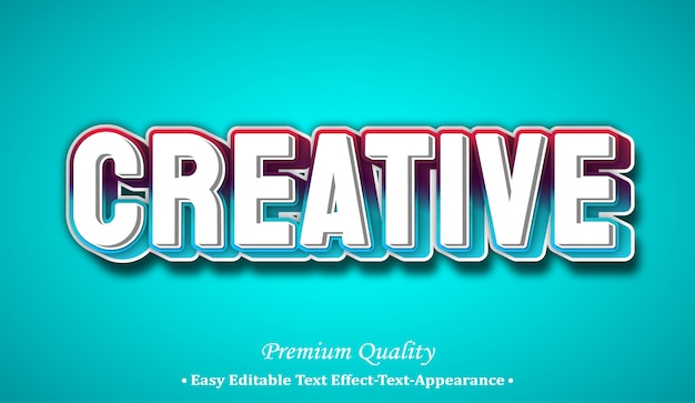 Creative 3d font style effect