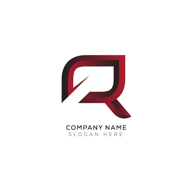 Creative 3d letter R logo design