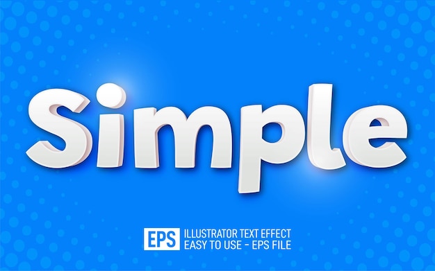 Creative 3d Simple comic editable text effect template