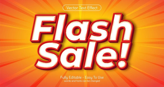 Creative 3d style text Flash sale editable style illustrator
