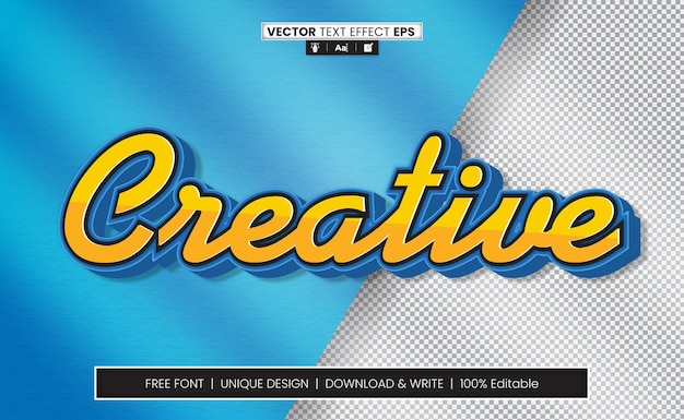 Creative 3D Text Effect Fully Editable