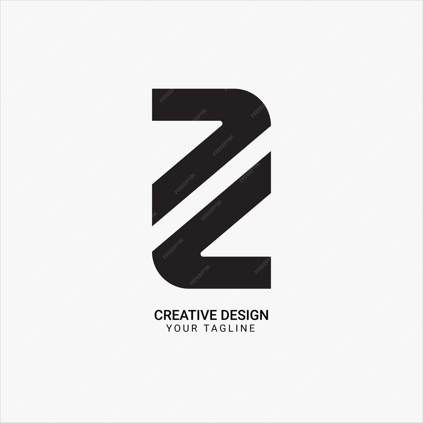 Premium Vector | Creative 7c or c7 or z initial monogram flat modern ...