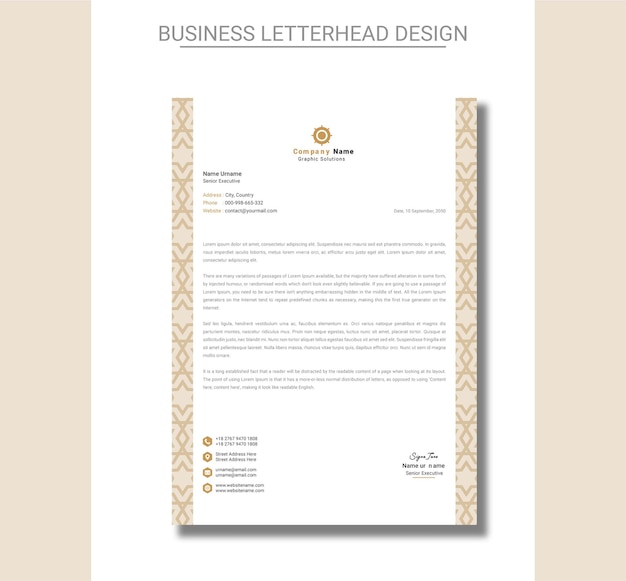 Vector creative a4 business letterhead printready design