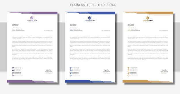 creative a4 business letterhead printready design