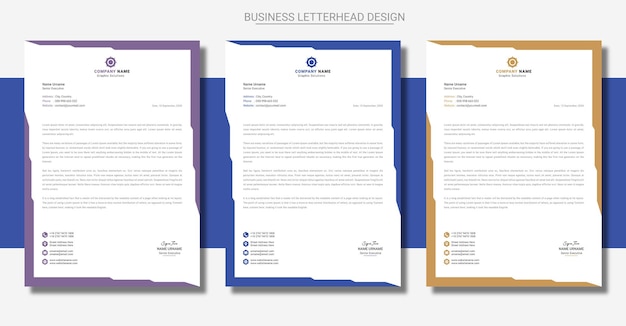 Creative a4 business letterhead printready design