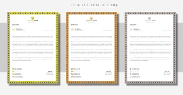 Creative a4 business letterhead printready design