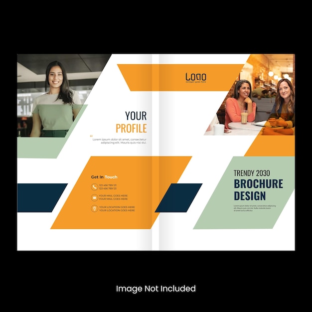 Vector creative abstract bifold brochure template