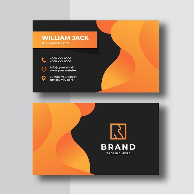 Vector creative abstract business card